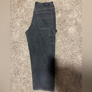 Y2K grey w/ yellow stitch tommy carpenter jeans (38x32)
